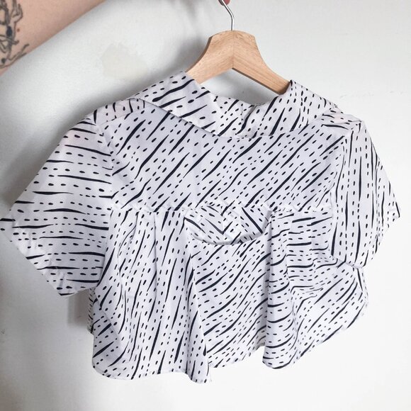 Nasty Gal Black and White Button Down Shirt - Picture 9 of 12